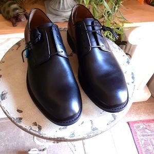 NWT, Johnston & Murphy,  XC4, SHEEPSKIN,  12XW, BLK,  Plain Toe Lace Up